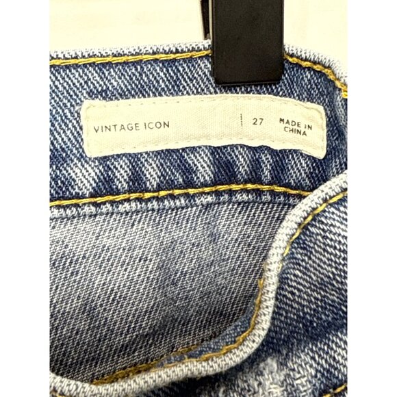 PacSun Women’s Vintage Icon Two Tone Jeans Size 27 Skinny Raw Hem - Picture 4 of 9